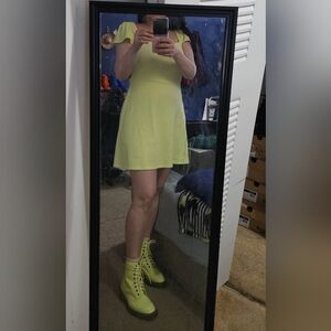 Wild Fable Skater dress neon paste green yellow